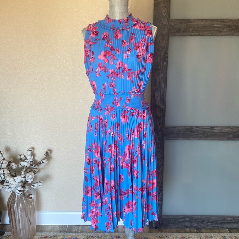 {nanette lepore} Pleated Flare Midi Dress | sz 10